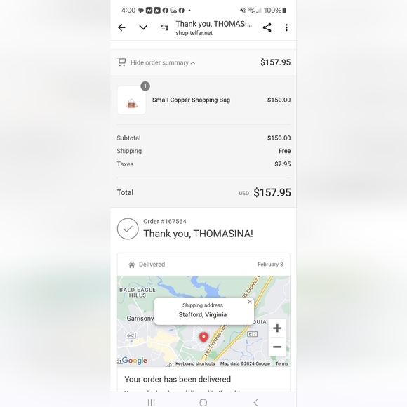 Telfar NWTs Copper Small Tote - Picture 5 of 6